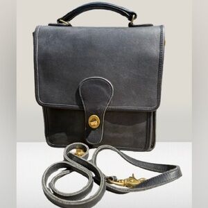 Coach Vintage Station Bag – Black Leather (Pre-1994, Style No. 0652)